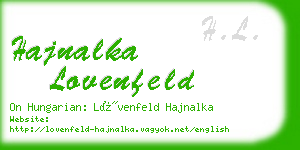 hajnalka lovenfeld business card